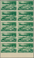 28270 Spanien: 1938, Submarine 'A 1' 2pta. IMPERFORATE PROOF In Green In A Large Lot With About 550 Proofs - Gebruikt