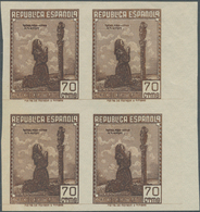 28272 Spanien: 1939, Forces Mail Issue NOT ISSUED 70c. Stamp Showing Female Prayer In A Lot With 24 Stamps - Gebruikt