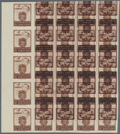 28300 Spanien - Zwangszuschlagsmarken Für Barcelona: 1944, Coat Of Arms Of Barcelona IMPERF. 5c. Brown Wit - Kriegssteuermarken