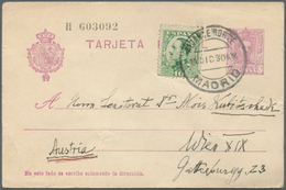 28308 Spanien - Ganzsachen: 1874/1934, Approximately 80 Used Postal Stationery Cards Many Of Them Going To - 1850-1931