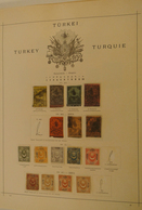 28351 Türkei: 1863/1963: Mint Hinged And Used Collection Turkey 1863-1963 On Schaubek Pages In Folder. Col - Briefe U. Dokumente