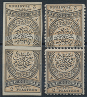 28370 Türkei: 1876-1890, Collection "CRESCENT" Issues Including Tete-beche Pairs Perf And Imperf, Color Er - Brieven En Documenten