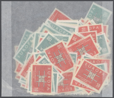 28379 Türkei: 1958-1991: Bulk Lot, CEPT Stamps In Complete Sets. 1958: 200 Sets, 1960: 600 Sets, 1961: 500 - Briefe U. Dokumente