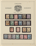 28438 Ungarn: 1871/1919, Mainly Used Collection On Album Pages, Showing "Franz Joseph" Lithographed And Re - Brieven En Documenten