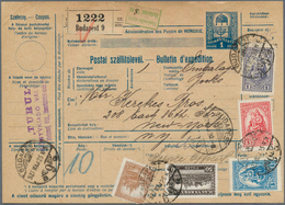 28449 Ungarn: 1927/1928, Group Of 10 Franked Parcel-cards To USA, Comprising Many Items With High Franking - Brieven En Documenten