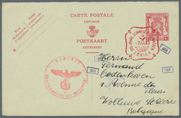 28847 BENELUX: 1823/1943, Group Of Seven Better Entires, E.g. Four Belgien Reply Cards Returned From Switz - Autres - Europe
