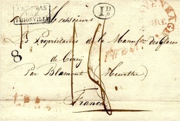 1831- Letter From Den Haag To Blamont ( Meurthe )  French Entr.  PAYS-BAS /PAR / THIONVILLE - ...-1852 Precursori