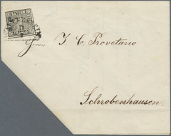 17060 Bayern - Marken Und Briefe: 1849, SCHWARZER EINSER 1 Kr. Schwarz, Platte 1 Mit HK "WALLERSTEIN 11/2" - Andere & Zonder Classificatie