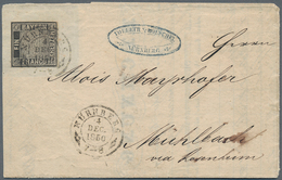 17061 Bayern - Marken Und Briefe: 1849, 1 Kr. Grauschwarz Platte 1, Voll- Bis Breitrandig Ohne Federzug, M - Andere & Zonder Classificatie
