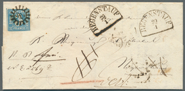 17072 Bayern - Marken Und Briefe: 1855, Unfrankiert In REGENSTAUF, 20/1, Aufgegebener Brief Nach Regensbur - Sonstige & Ohne Zuordnung