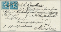 17076 Bayern - Marken Und Briefe: 1850, Luxus Vordruck-BISCHOFSBRIEF Aus Mittenwald(!) Frankiert Mit Paar - Other & Unclassified