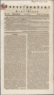 17084 Bayern - Marken Und Briefe: 1850, 1 Kr. Rosa Platte 1 Mit OMR "356" Auf KOMPLETTER ZEITUNG "Der Korr - Other & Unclassified