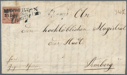 17089A Bayern - Marken Und Briefe: 1849, 6 Kreuzer Braun, Plattentype I, Farbfrisch Und Allseits Voll- Bis - Other & Unclassified