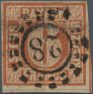 17093 Bayern - Marken Und Briefe: 1849, 6 Kr. Lebhaftbraunorange Platte 1 Mit Sehr Seltenem OFFENEM Mühlra - Other & Unclassified