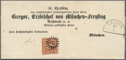 17100 Bayern - Marken Und Briefe: 1849, 6 Kr. Rotbraun Zusammen Auf VORDRUCK-BISCHOFSBRIEF In Fraktur An G - Other & Unclassified