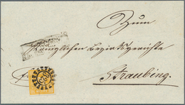 17117 Bayern - Marken Und Briefe: 1850, 18 Kr. Orangegelb Mit OMR "325" Und L2 "MÜNCHEN 6 DEC 186.." Auf F - Autres & Non Classés