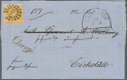 17122 Bayern - Marken Und Briefe: 1862, 1 Kreuzer Gelb, Type I Mit OMR "106" Als Einzelfrankatur Auf Charg - Andere & Zonder Classificatie