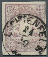 17151 Bayern - Marken Und Briefe: 1867, 12 Kr. Wappen Violett, Vollrandig Und Mit Klarem Und Zentrischem Z - Andere & Zonder Classificatie