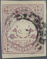 17152 Bayern - Marken Und Briefe: 1867: 12 Kr Violett, PF: Wertziffer "2" Links Unten Verstümmelt, Voll- B - Autres & Non Classés