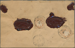 17172 Bayern - Marken Und Briefe: 1876, 25 Pfg. Wappen Braunocker, Zwei Einzelwerte Rückseitig Als Portoge - Autres & Non Classés