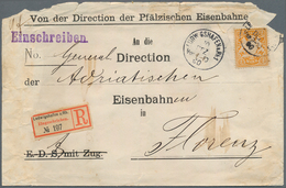17176 Bayern - Marken Und Briefe: 1890, 2 Mark Gelblichorange Wappen, Einzelfrankatur Auf Einschreibebrief - Autres & Non Classés
