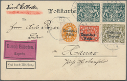 17196 Bayern - Dienstmarken: 1920, 60 Pfg. (2) Und 50 Pfg. Dienstmarken In Mischfrankaturen Mit D. Reich D - Sonstige & Ohne Zuordnung