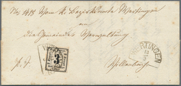 17199 Bayern - Portomarken: 1862, Portomarke 3 Kr. Schwarz, Allseits Voll/breitrandig Geschnitten Auf Falt - Andere & Zonder Classificatie