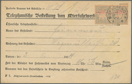 17201 Bayern - Portomarken: 1910, 5 Pf. Wappen "Mietfuhrwerks-Bestellschein", Einmal Als Waagerechtes Paar - Other & Unclassified