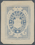 17202 Bayern - Telegrafenmarken: 1870, 14 Kr. / 50 C. Violettgrau (statt Blau), Ungezähnter Vorlagedruck, - Autres & Non Classés