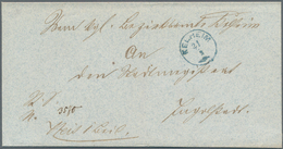17217 Bayern - Ortsstempel: KELHEIM / 21 3 (datiert 1872), Blauer Zierstempel Klar Auf Dienstbrief-Hülle ( - Autres & Non Classés