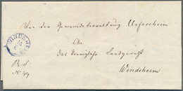 17231 Bayern - Ortsstempel: WINDSHEIM / 15.6. (1873), Blauer Zierstempel Ohne Zierstücke (Type 17 II Mit E - Andere & Zonder Classificatie