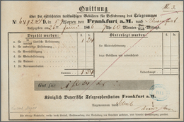 17235 Bayern - Besonderheiten: 1866, Quittung über ! Fl. 24 Kr. Der "Königlich Bayerischen Telegraphenstat - Andere & Zonder Classificatie