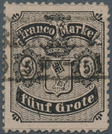 17265 Bremen - Marken Und Briefe: 1867, 5 Gr Schwarz Auf Graubraun Gestempelt Mit Der Seltenen Abart "Schr - Brême