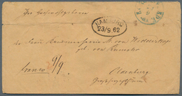 17300 Hamburg - Stempel: 1862, Ovalstempel "HAMBURG 23/9.62" Auf Brief Aus ECKERNFOERDE (blauer K1 - Dänis - Hamburg