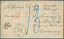 17307 Hannover - Vorphilatelie: 1852, 2 Kompl. Faltbriefe Einer Korrespondenz Aus Den USA, Dabei Brief Von - Prephilately