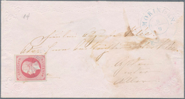 17309 Hannover - Marken Und Briefe: 1859, 1 Gr. König Georg V Rosa, Breitrandig Mit Zartem Blauem DKr. "MO - Hanover