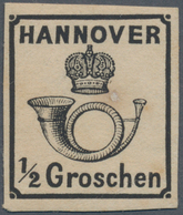 17310 Hannover - Marken Und Briefe: 1860, 1/2 Gr. Rosa Gummierung, Ungebraucht Mit Falzspuren, Allseits Vo - Hanover