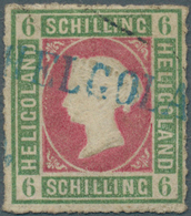 17319 Helgoland - Marken Und Briefe: 1867, 6 S Dunkelgraugrün/lilarosa, Durchstochen Mit Besserem Blauem L - Helgoland