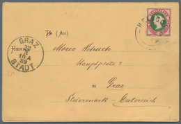 17324 Helgoland - Marken Und Briefe: 1889, 3 F./5 Pfg. Freimarke Lilakarmin/grün Als Portogerechte Einzelf - Heligoland