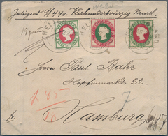 17325 Helgoland - Marken Und Briefe: 1875, Viktoria 1½P/10Pf., 3P/25Pf. Und 6P/50Pf. Auf Sehr Seltenem BED - Heligoland