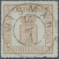 17337 Mecklenburg-Schwerin - Marken Und Briefe: 1864, 5 S Orangebraun, Markenformat 23,5x23 Mm, Geripptes - Mecklenbourg-Schwerin