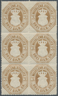 17340 Mecklenburg-Strelitz - Marken Und Briefe: 1864, 3 Sgr. Wappen Im Postfrischen Sechserblock, Mi. 650, - Mecklenburg-Strelitz