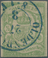 17360 Oldenburg - Marken Und Briefe: 1861, 1/3 Gr. Blaugrün, Ungezähnt Mit Engen Bis Guten Rändern, Entwer - Oldenburg