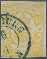 17367 Oldenburg - Marken Und Briefe: 1861, 3 Gr. Graugelb, Farbfrisch Und Allseits Breitrandiges Kabinett- - Oldenburg