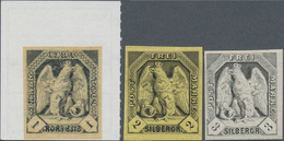 17413 Preußen - Marken Und Briefe: 1861/80, Zwei "Burger-Enwürfe" 1 Sgr. Auf Ölpapier Und 2 Sgr. Auf Gelbe - Sonstige & Ohne Zuordnung