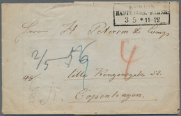 17425 Preußen - Stempel: 1856, Barfrankierter Faltbrief Mit R3 BERLIN / HAMBURGER-BAHNH., 3/5, Via Transit - Other & Unclassified