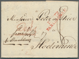 17434 Preußen - Transitstempel: 1801, Faltbrief Aus GNOYEN Nach Belgien Mit Handschriftlichem Leitervermer - Other & Unclassified