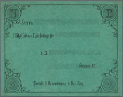 17441 Preußen - Besonderheiten: 1867, Ungebrauchter Grüner Vordruck-Umschlag Mit Vs. Adressvordruck "Herrn - Other & Unclassified