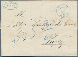 17448 Sachsen - Marken Und Briefe: 1857, Incoming Disinfected Mail: Rumänien, Kompletter Faltbrief Mit Bla - Saxony