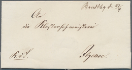 17464 Schleswig-Holstein - Vorphilatelie: 1852, "Rendsbg D 21/4", Handschriftlich Auf Portofreier Königlic - [Voorlopers